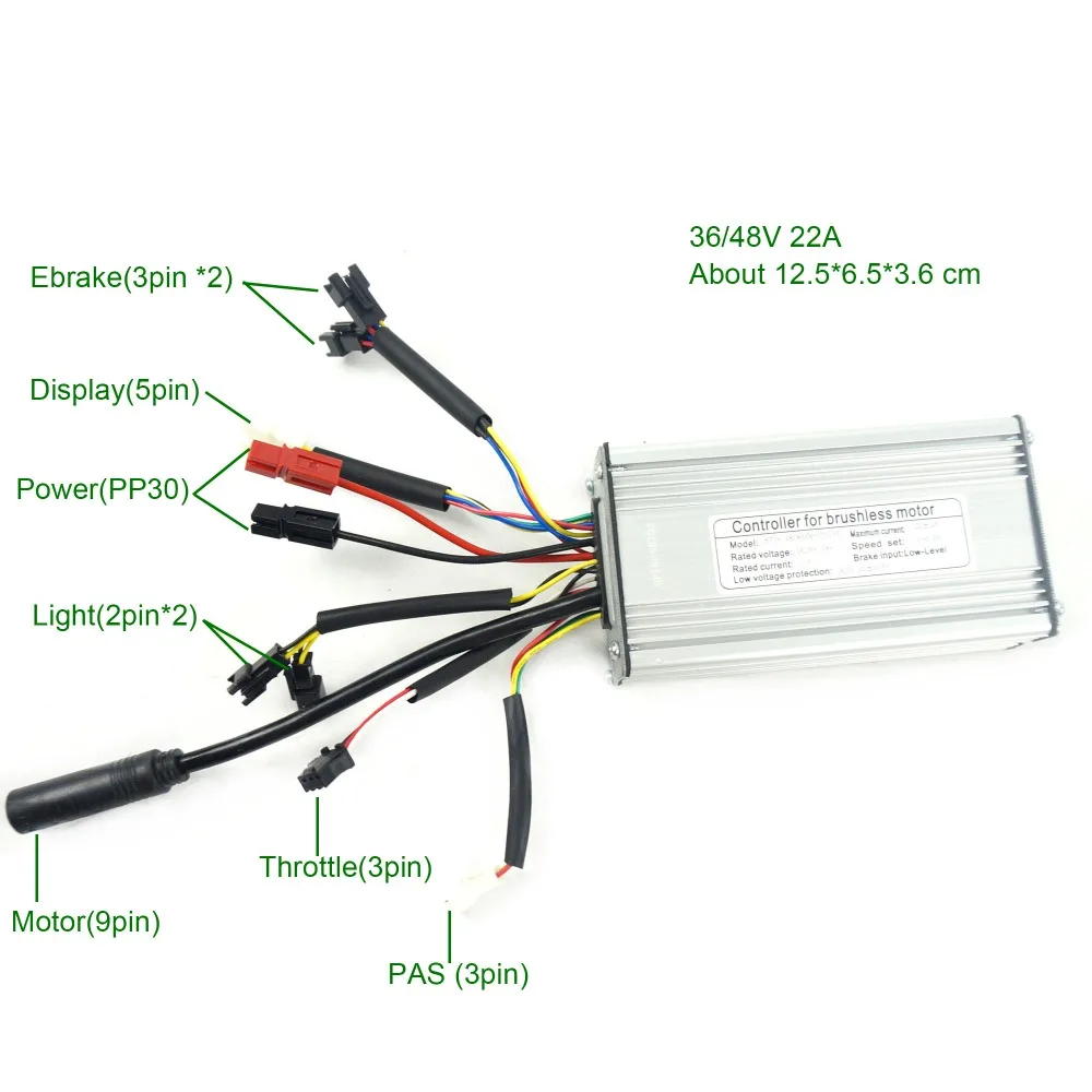 Контроллер для велосипеда BOLLFIT KT набор 36/48 в 22A 9 Mosfets с цветным дисплеем
