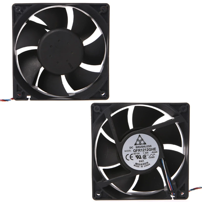 2020 Новый 120x120x38 мм бесщеточный DC 12V 1.6A ШИМ Вентилятор охлаждения сервера для Delta