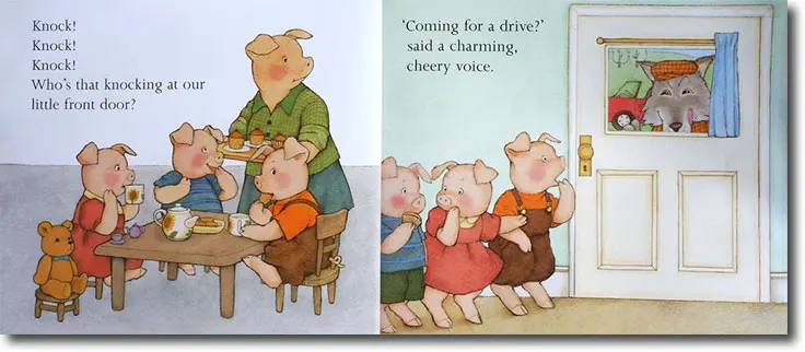 Книга на английском языке Go Away Mr Wolf 0-3 детская книга с картинками классическая