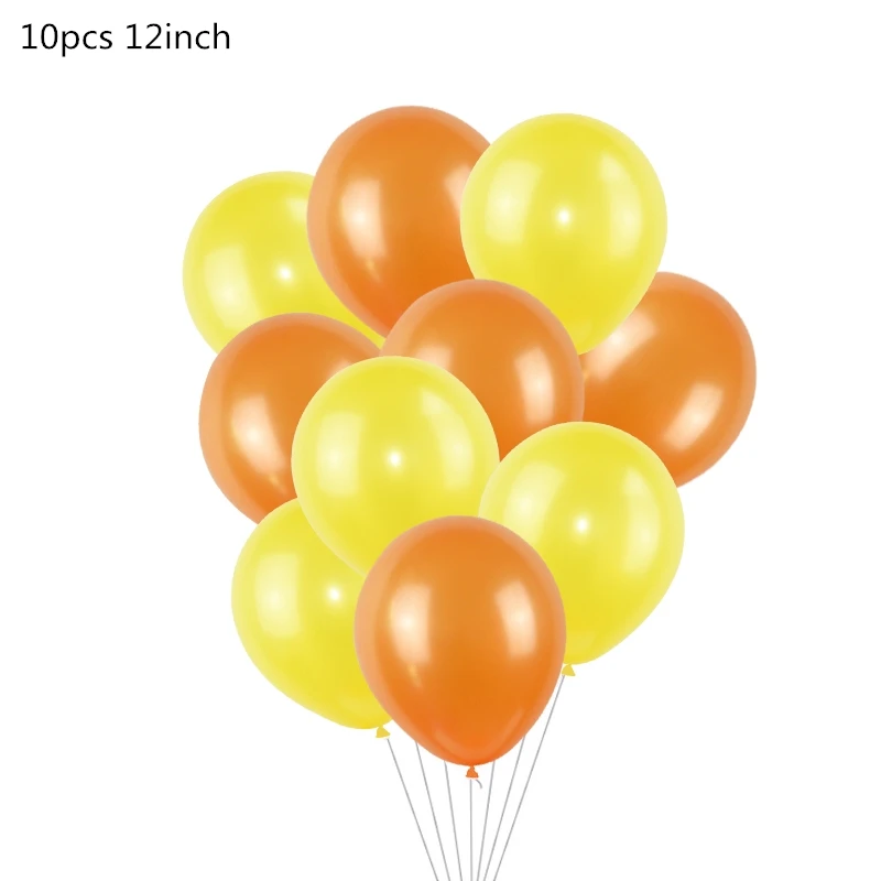 10pcs balloon3 Строительные вечерние баннеры для автомобилей с днем рождения, экскаватор, грузовик, гирлянда, латексные шары, детские автомобили, украшения для дня рождения - Цвет: 10pcs balloon3