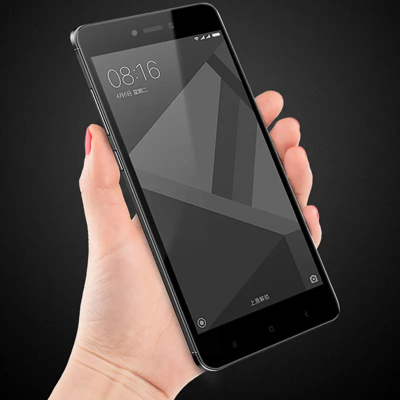 Полноэкранная защита для Xiaomi Redmi 4X 4A закаленное стекло с жесткой упаковкой