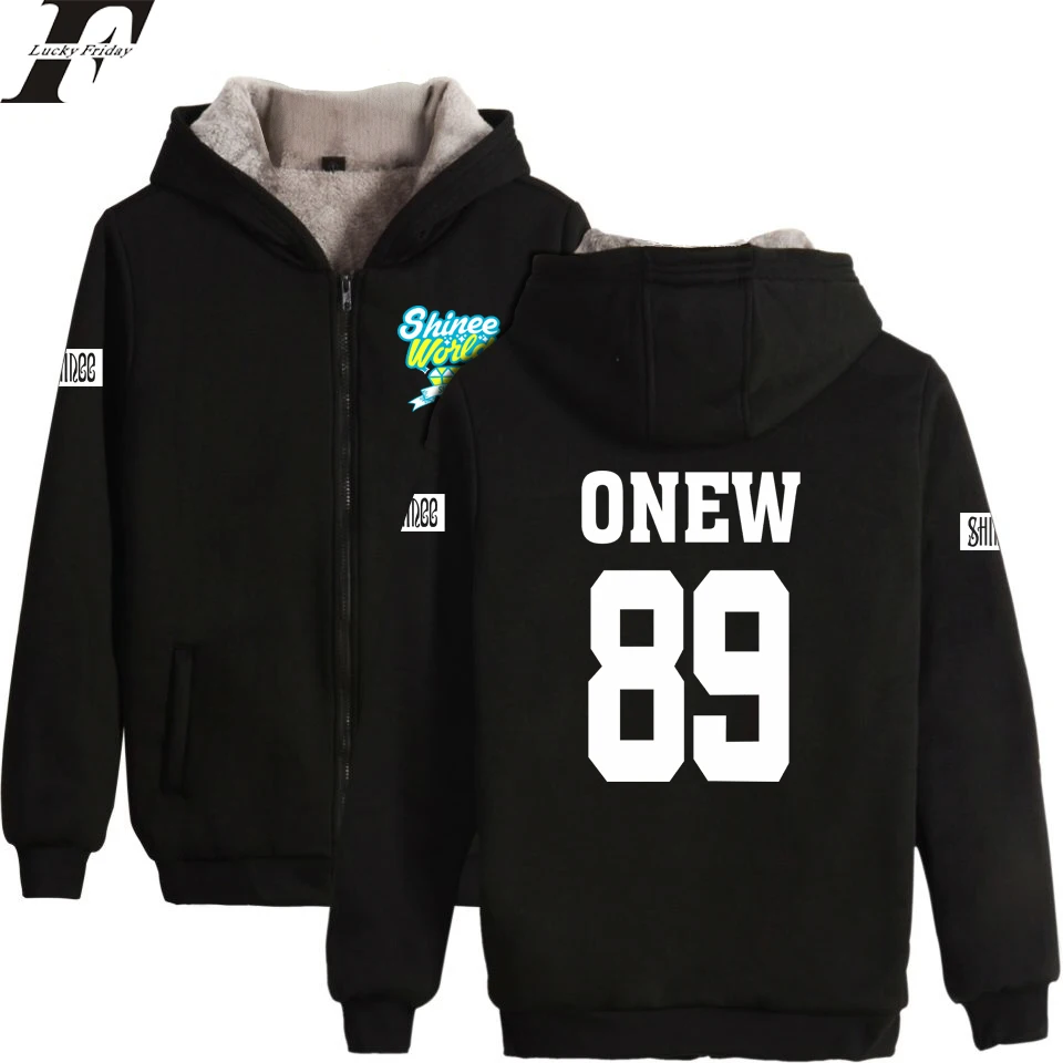 Женские толстовки SHINEE ONEW Jonghyun Kpop толстовка на молнии с капюшоном и длинным