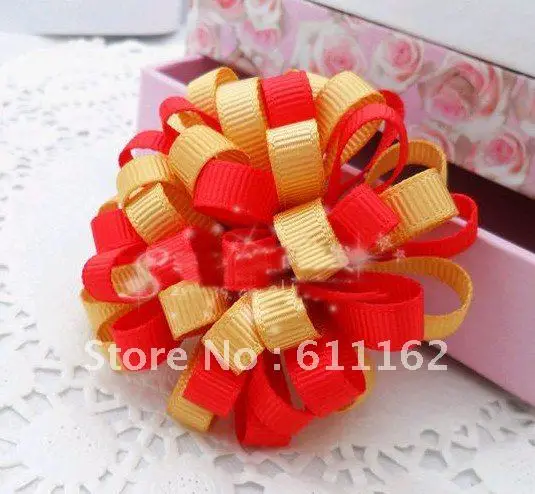 Лидер продаж 2018 детский цветочный бант для волос лук с шариками разноцветный шар