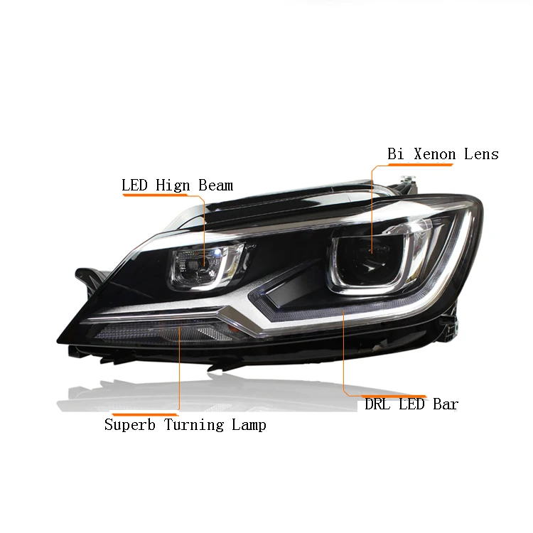 Ownsun Eagle Eyes светодиодный DRL Bi-xenon проектор линзы фары для VW Lamando