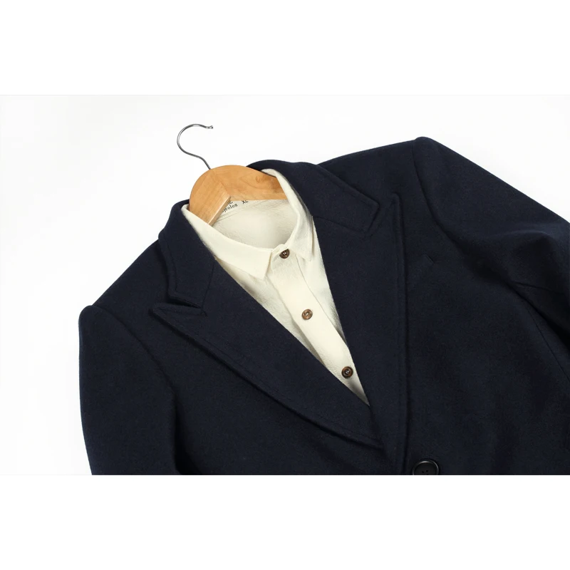 Enjeolon Brand Men Casual X- Long Wool &amp Blend Jacket Male Single Breasted Woolen Coats Outwear Windbreaker Plus Size WT0811 | Мужская