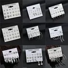 Набор серег-гвоздиков LETAPI 39 в виде сердца и цветов, новинка 2018, серьги с имитацией жемчуга для женщин, подарок