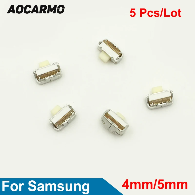 

Aocarmo 5Pcs 4mm 5mm Power On/Off Inside Button Volume Switch For Samsung S2 S3 S4 Note 2 i9100 i9500 i9300 N7100 For LG Nexus 5