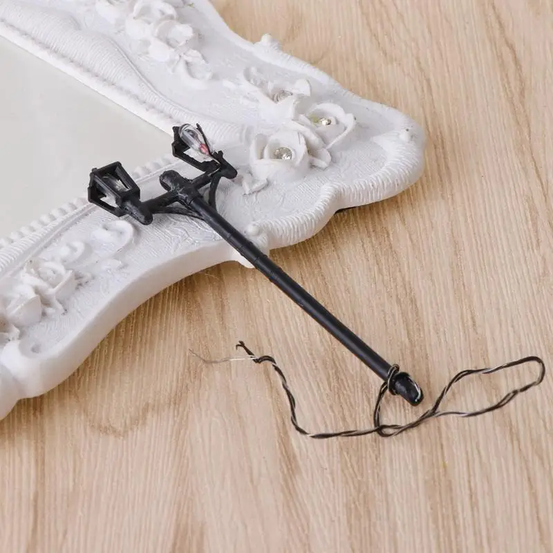 Миниатюрный пейзаж уличный фонарь дорожный свет DIY бонсай освещение орнамент