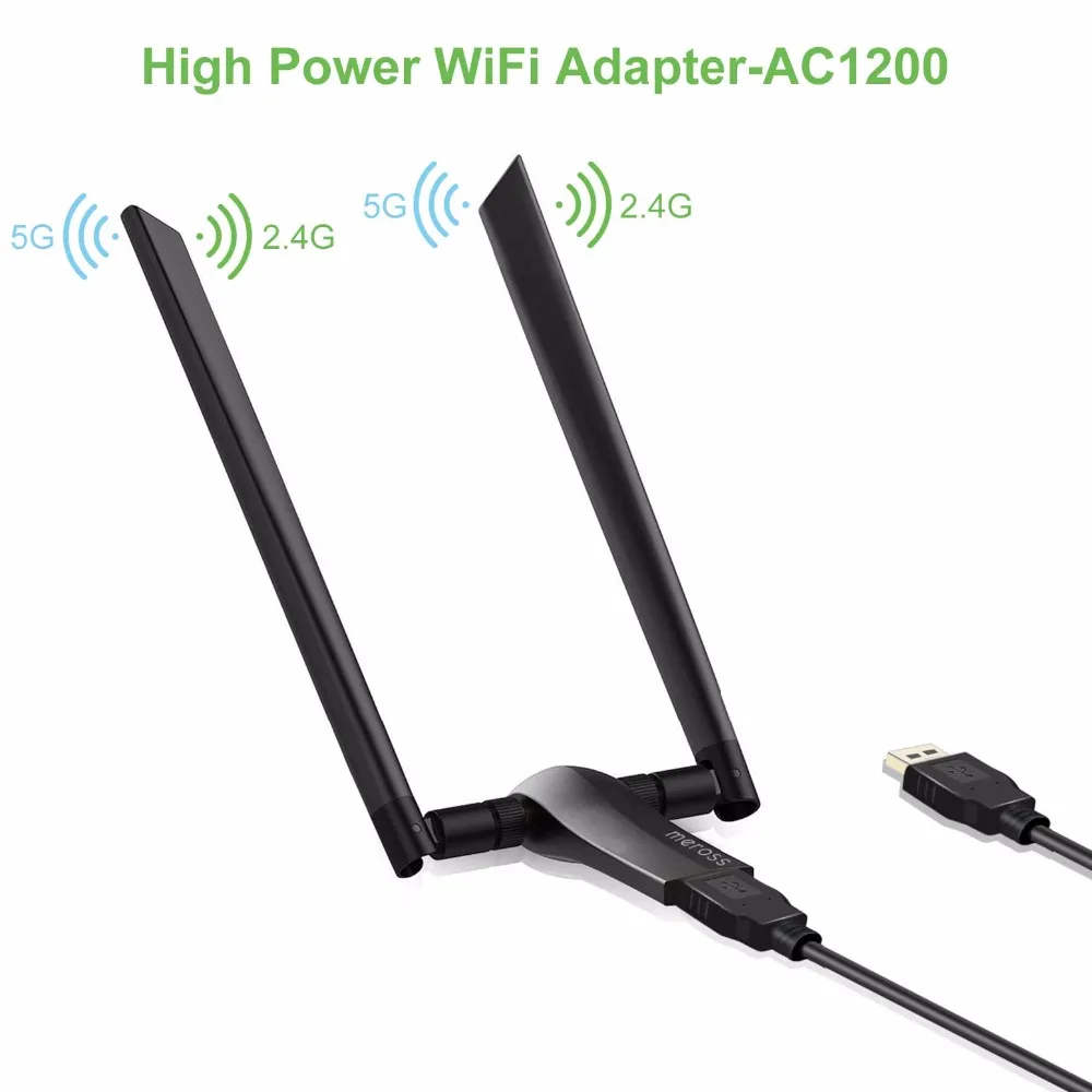 1200 Мбит/с беспроводной адаптер 802.11ac 2 4 ГГц/5 ГГц двухдиапазонный WiFi USB ключ с
