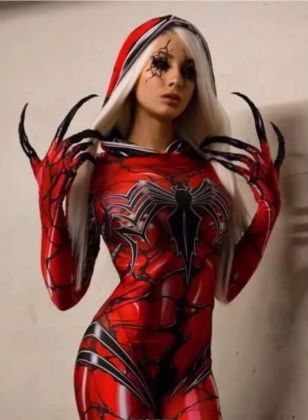Gwenom Gwen Spide-rman Высококачественная женская шапка для косплея Человека-паука Гвен с L body кальсоны love live cosplay