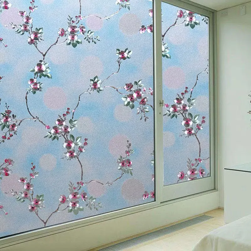 

Colors 3D Crystal plum diamond Home Window Cover Film No-Glue stained Decorative Privacy Glass Stickers 40/45/50/60/75/80*200cm