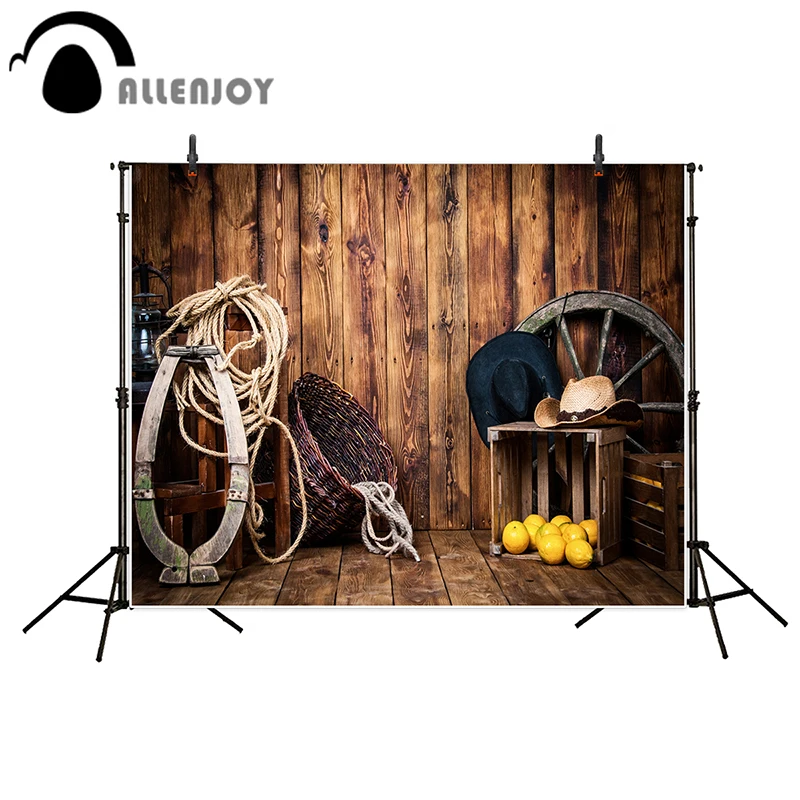 Allenjoy фоны для фотосъемки деревянный Дикий Запад ковбойские инструменты лимонный