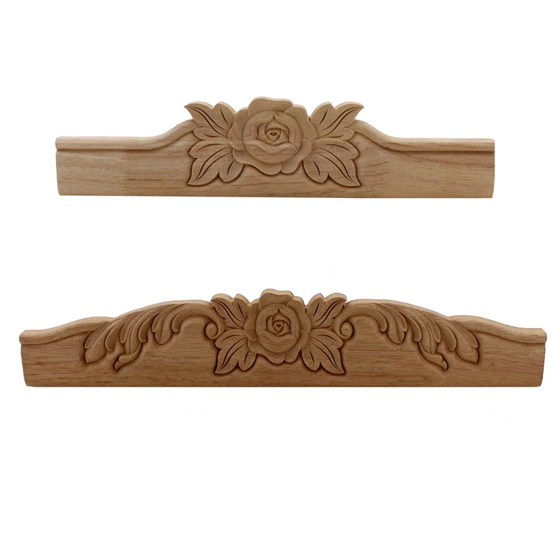 VZLX Горячая винтажная Цветочная деревянная резная угловая аппликация настенная дверь мебель декоративные фигурки для украшения дома аксессуары