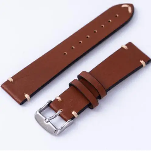 Винтажный кожаный ремешок ручной работы HIMQ 20/22 мм 1604 SKX007|Ремешки для часов| |
