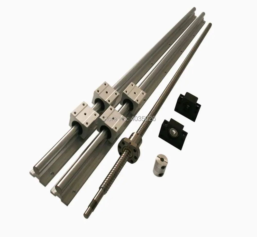 Бесплатная доставка SBR20 400mm 2 линейный рельс + ballscrew RM2005 1 комплект BK/BF15 подшипник