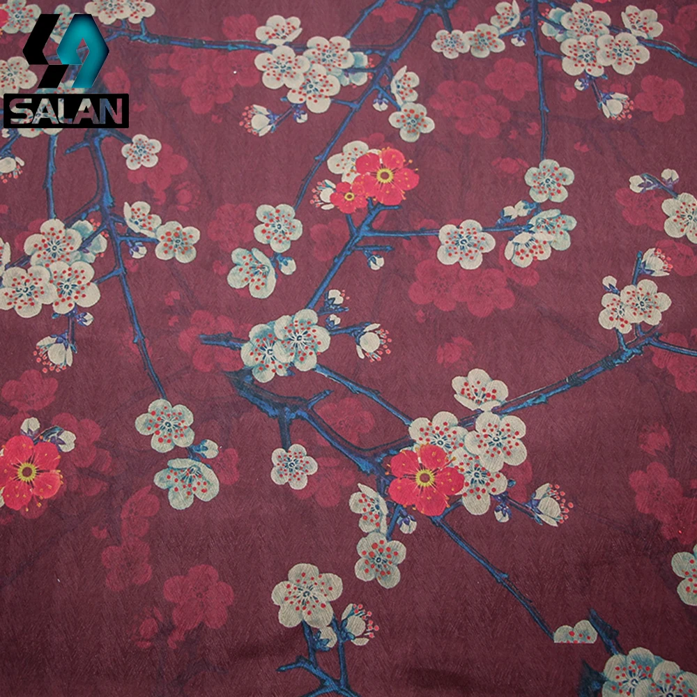 Новое платье из искусственного шелка имитация цветения сливы, ткань чэнсам Ханьской одежды для сумок и аксессуаров.