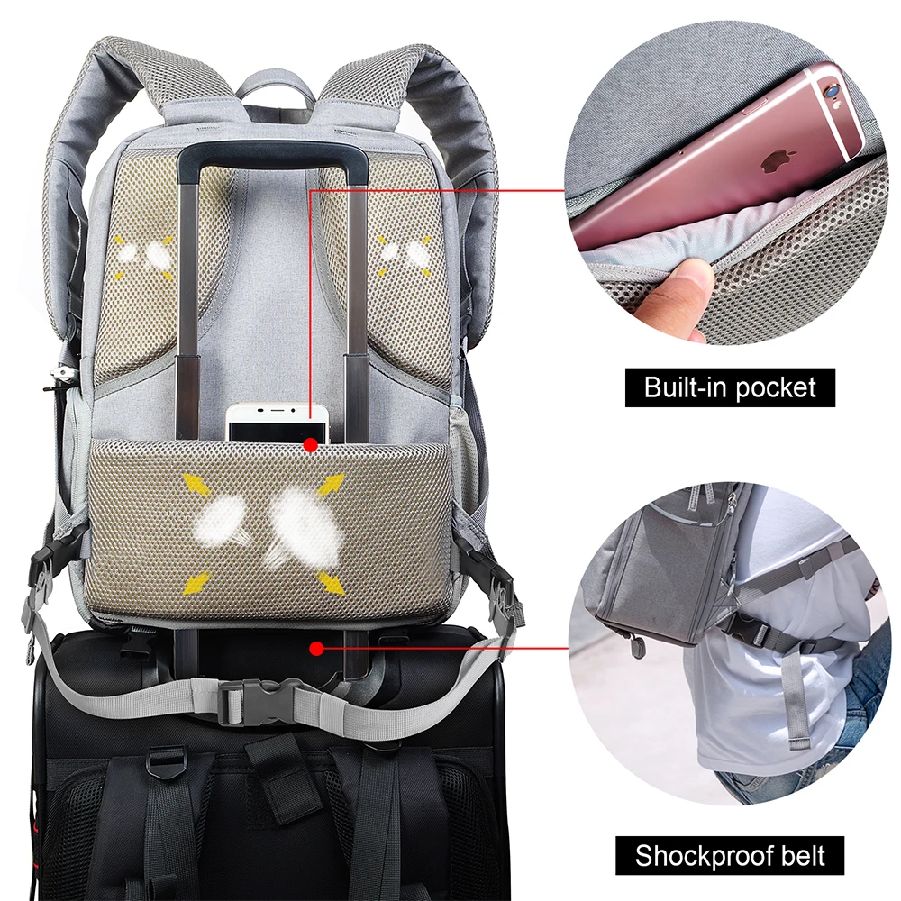 CADeN L5II Противоугонная сумка для dslr камеры рюкзак многофункциональная дорожная