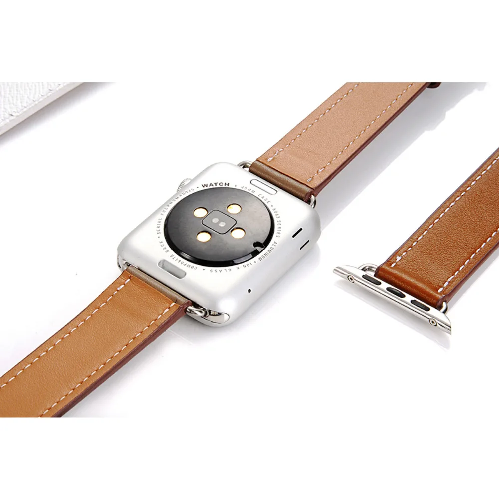 Ремешок из натуральной кожи для Apple watch band 44 мм 40 мм 45 мм 41 мм 42 мм 38 мм от AliExpress WW