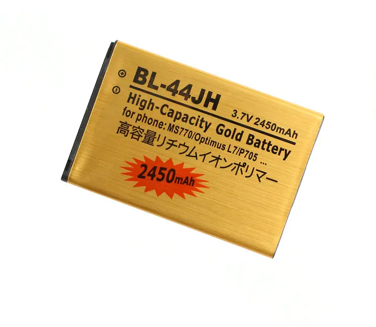Ciszean 2450 мА/ч BL 44JH золото запасная батарея для LG MS770 или рюкзак с изображением