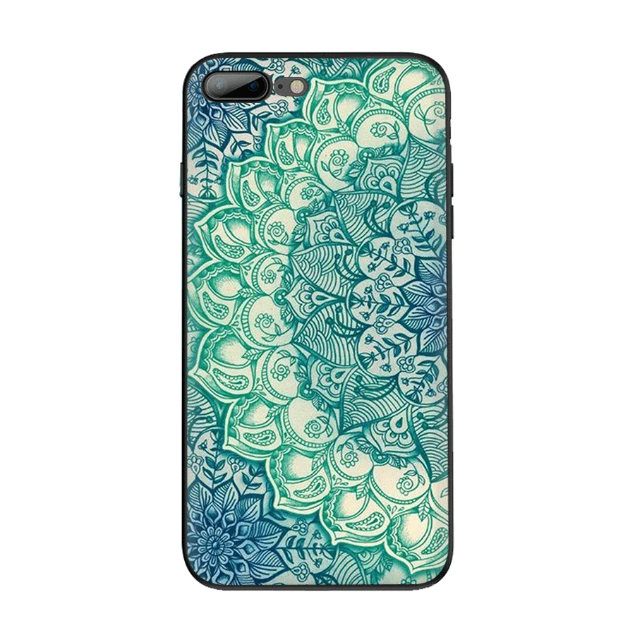 Чехол для мобильного телефона TPU iPhone 7 8 6 6S Plus 11 Pro X XS Max 5 5S SE XR Мандала обои корпус |