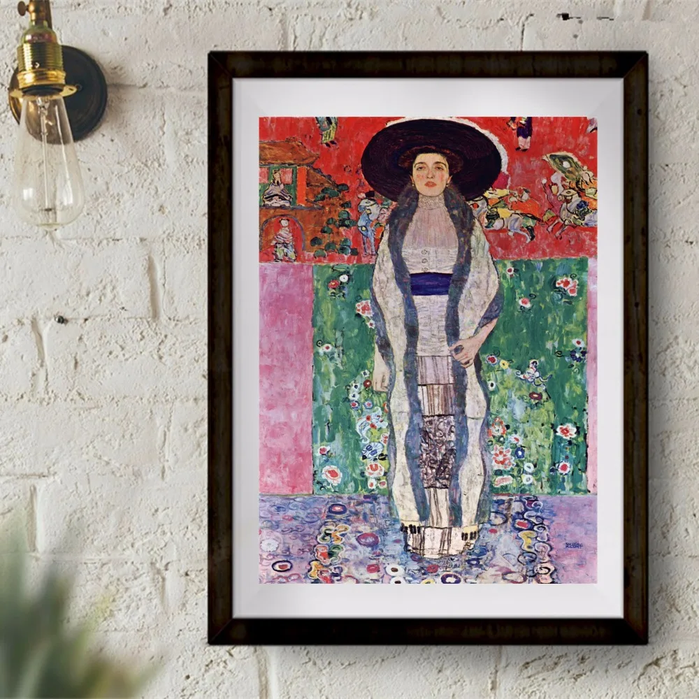 Классический художественный постер Gustav Klimt Kiss с принтом Настенный декор домашний