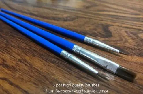 3pcs brushes Безрамное изображение DIY Краска ing по номерам кошка животные акриловые наборы изображений краска для рисования на холсте для дома стены искусства - Цвет: 3pcs brushes