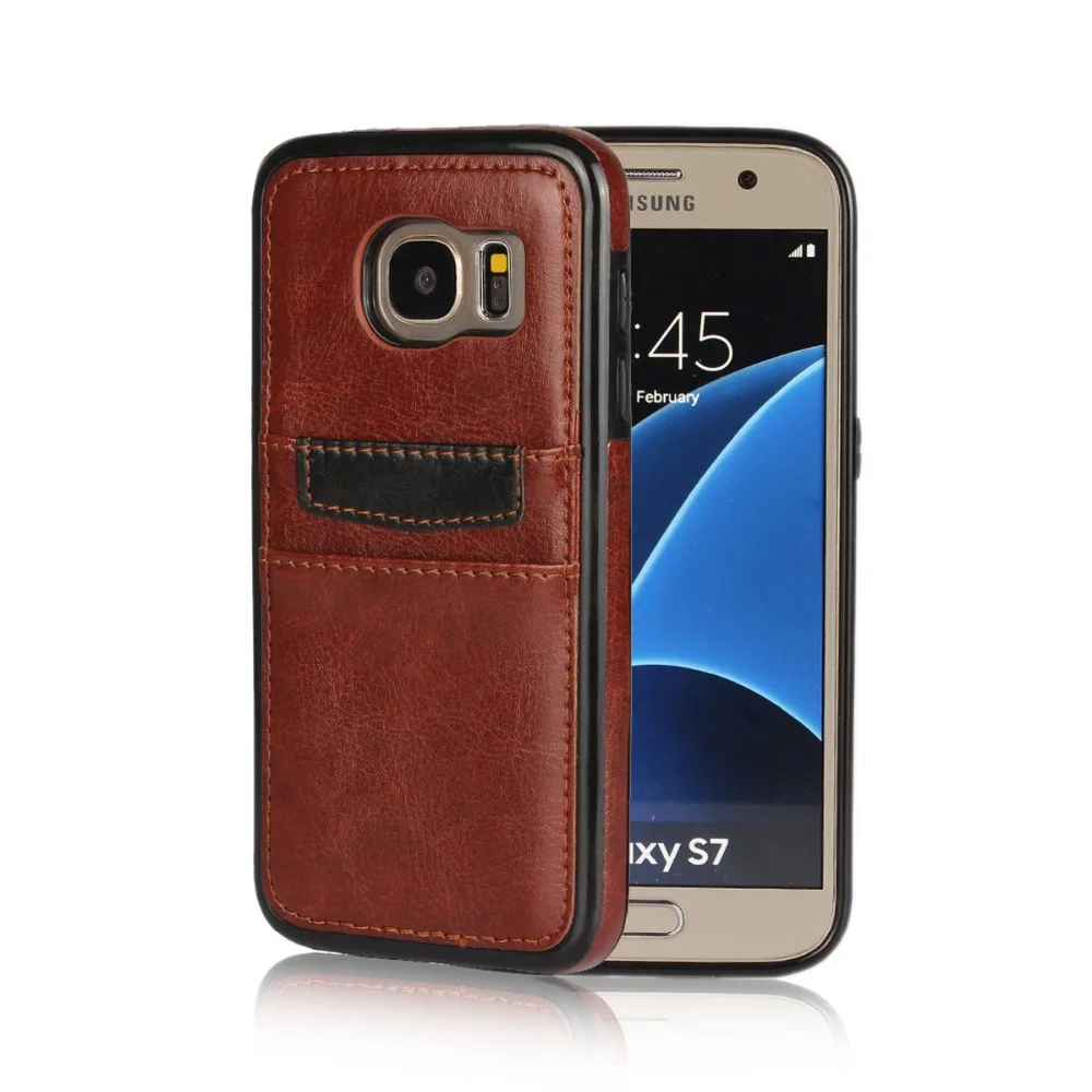 Для Samsung Galaxy S7/S6 g920 Crazy Horse Пояса из натуральной кожи карман телефон сумка чехол для