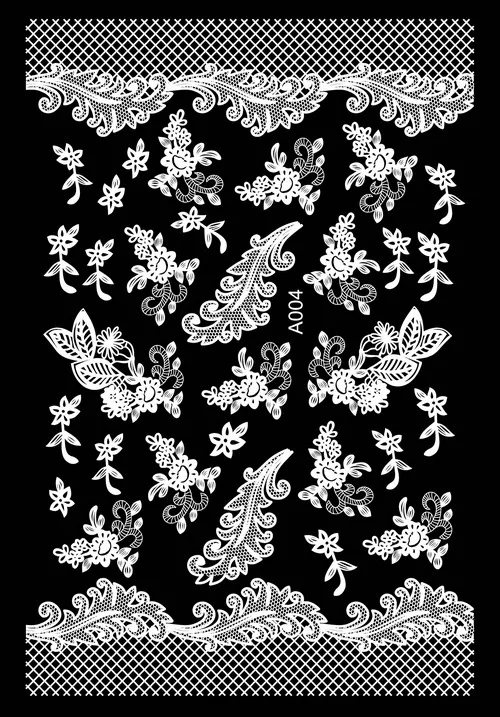 3sheet European style Gold Japanese Nail Stickers Designs Gummed 3D Art Decals Makep Decorations A001-006 | Красота и здоровье