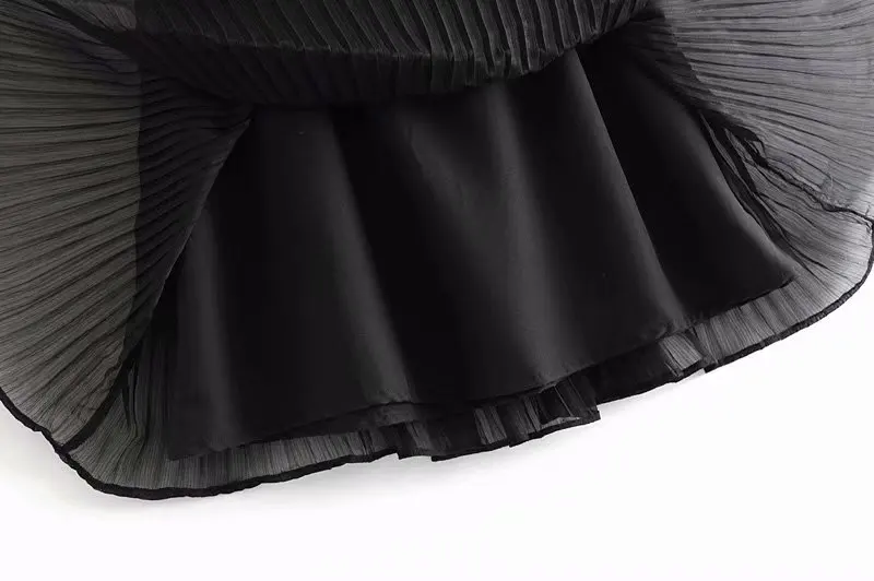 Женское шифоновое платье Новинка лета 2019 модные черные мини платья на бретелях