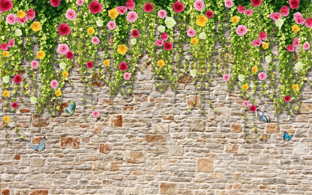 Wall flower vine 3D Blackout Curtains For Living room Bedroom Kids Boys Bedding Window Home Decor | Дом и сад