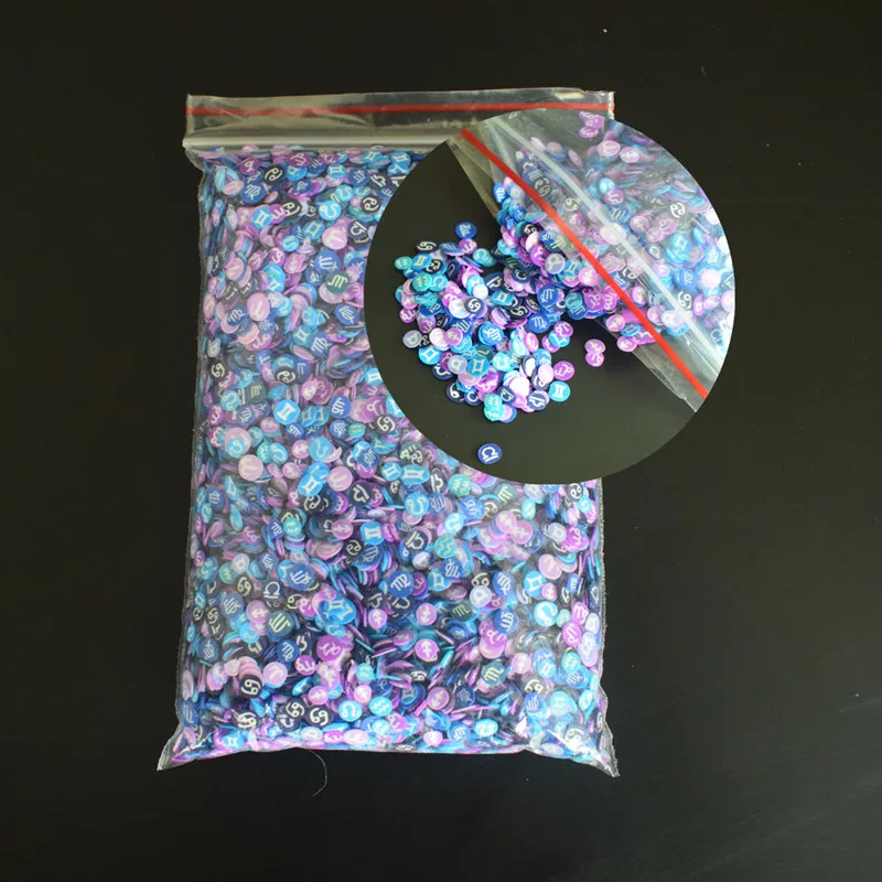 Constellation 10000 шт./упак. 3D Ногтей Фрукты Fimo игровое тесто ломтиков из полимерной глины DIY Украшение нарезать улыбка перо для ногтей Стикеры ногтей ювелирное изделие, опт - Цвет: Constellation