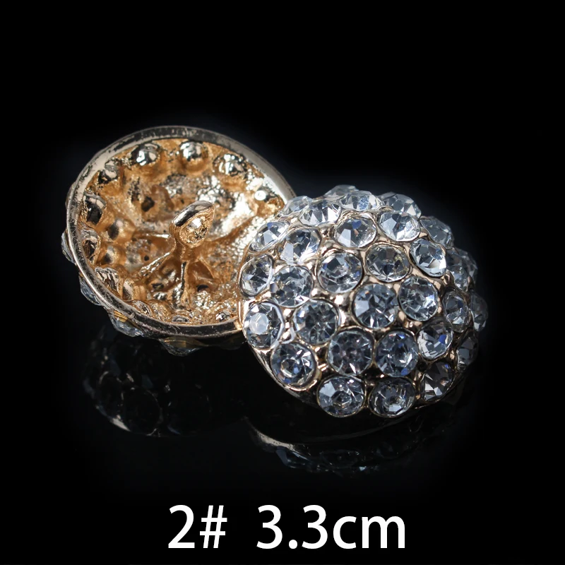 5pcs/lot Girl Like Fashion  Flower Rhinestones Buttons Pearl button decoration Diy Alloy Diamond Crystal Accessories images - 6