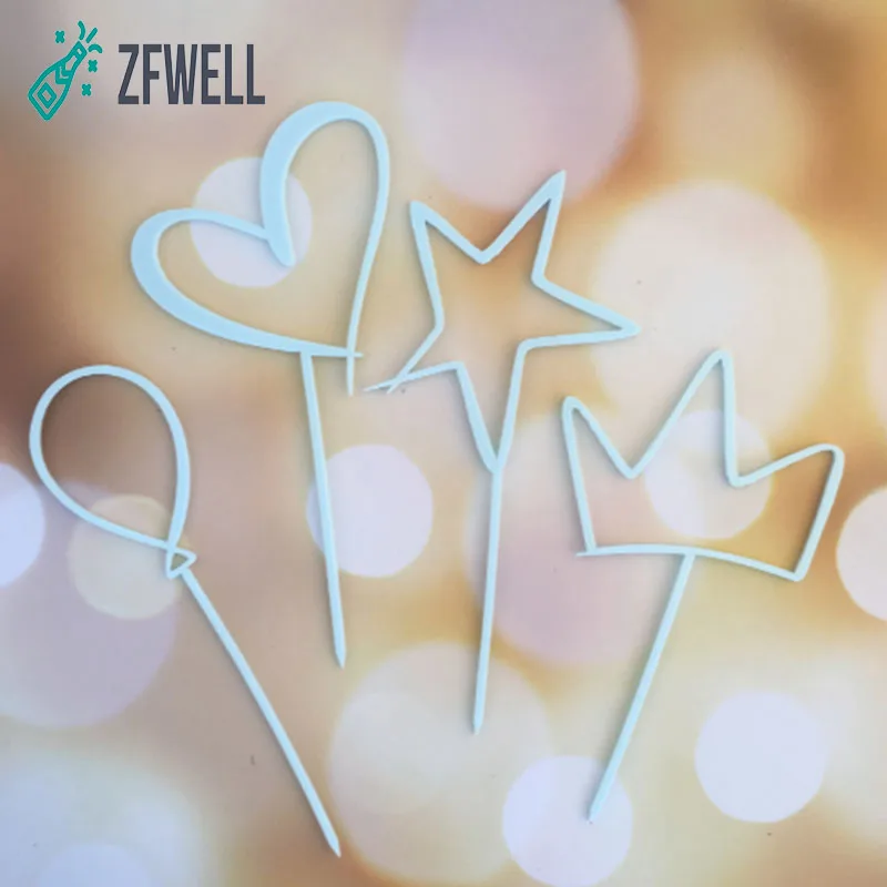 Zfwell4 шт./лот акриловый воздушный шар в виде короны пятиконечная звезда четыре