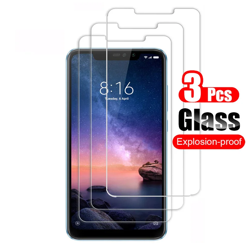 3 шт. для Xiaomi Redmi Note 6 Pro Закаленное стекло Защитная пленка экрана 9 H стекло|Защитные