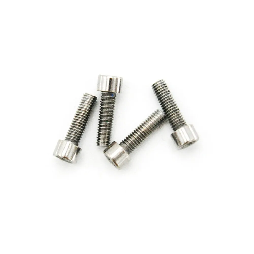 silver 4pcs Винты для руля велосипеда M5* 18 мм стальные Ti титановые напечатанные Конические Винты Болты с шайбой винты для руля велосипеда болты с конической головкой - Цвет: silver 4pcs