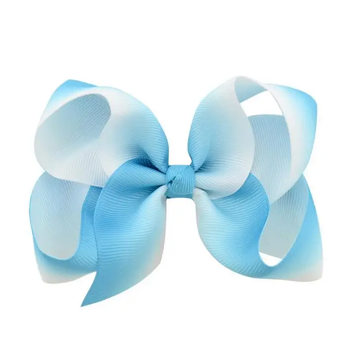 

32pcs Free shipping Novelty Rainbow Grosgrain Ribbon Bow Mix Colors