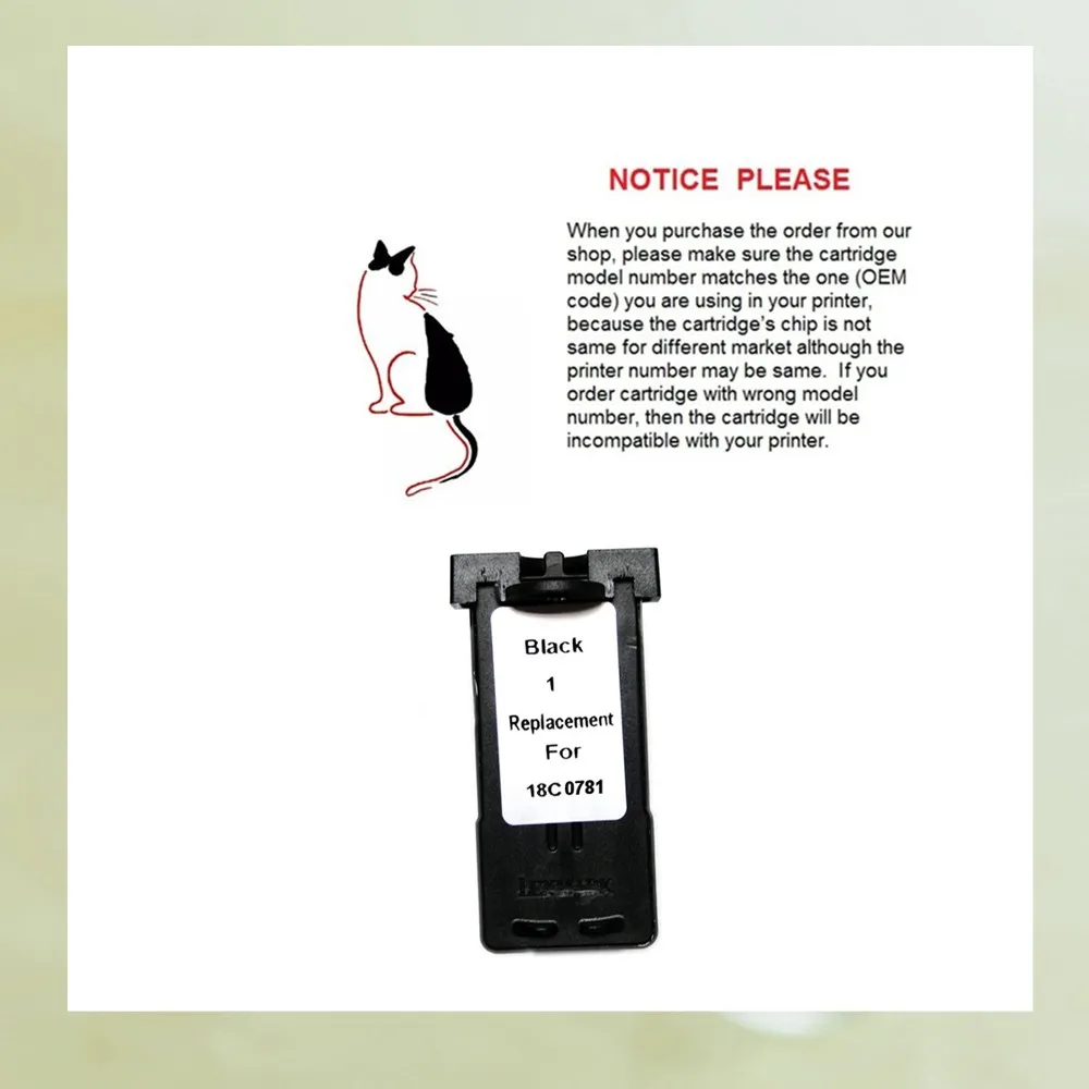 

YOTAT remanufactured LM1 ink cartridge for Lexmark 1 (18C0781) for Lexmark X2330/X2350/X2450/X2470/X3470/Z735