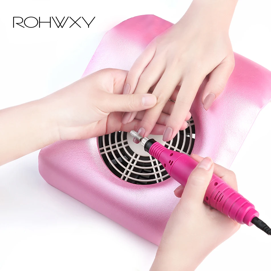 Мощный пылесос для ногтей ROHWXY пылеуловитель вентилятор дизайна пылесборник