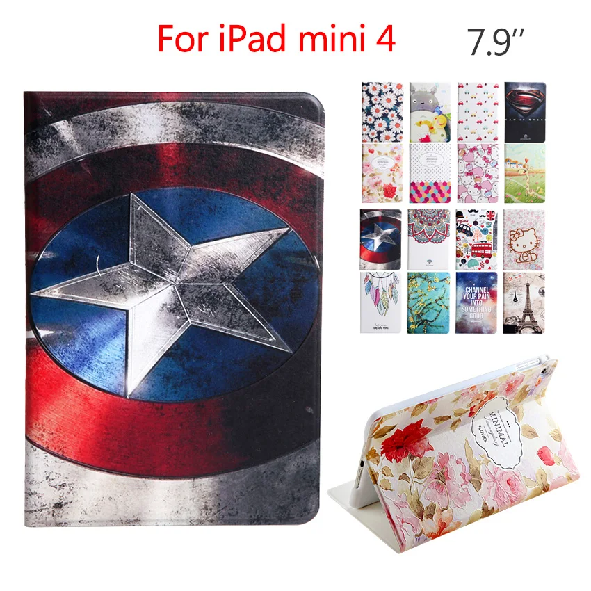 Для iPad mini 5 mini5 планшеты кожаный чехол Slim 7 9 'ƉD стерео рельеф Защитная Подставка