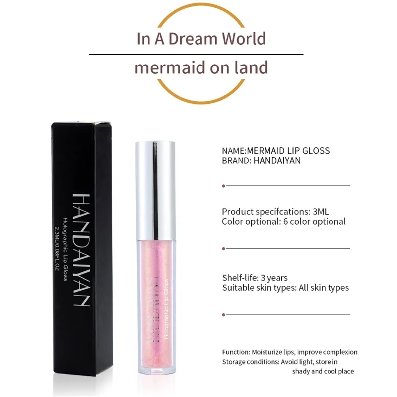 

Liquid Lipstick Waterproof Makeup Metallic Lip Gloss Long-lasting Shimmer Glitter Lipgloss