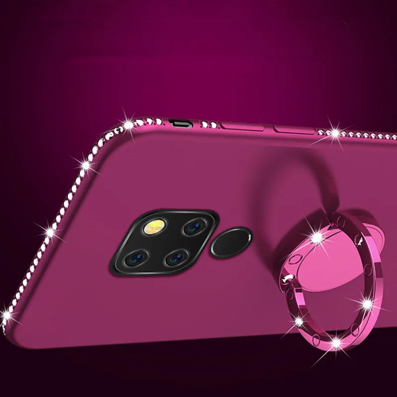 Чехлы со стразами для Huawei Mate 20 X блестящий чехол Pro силиконовый держатель кольца