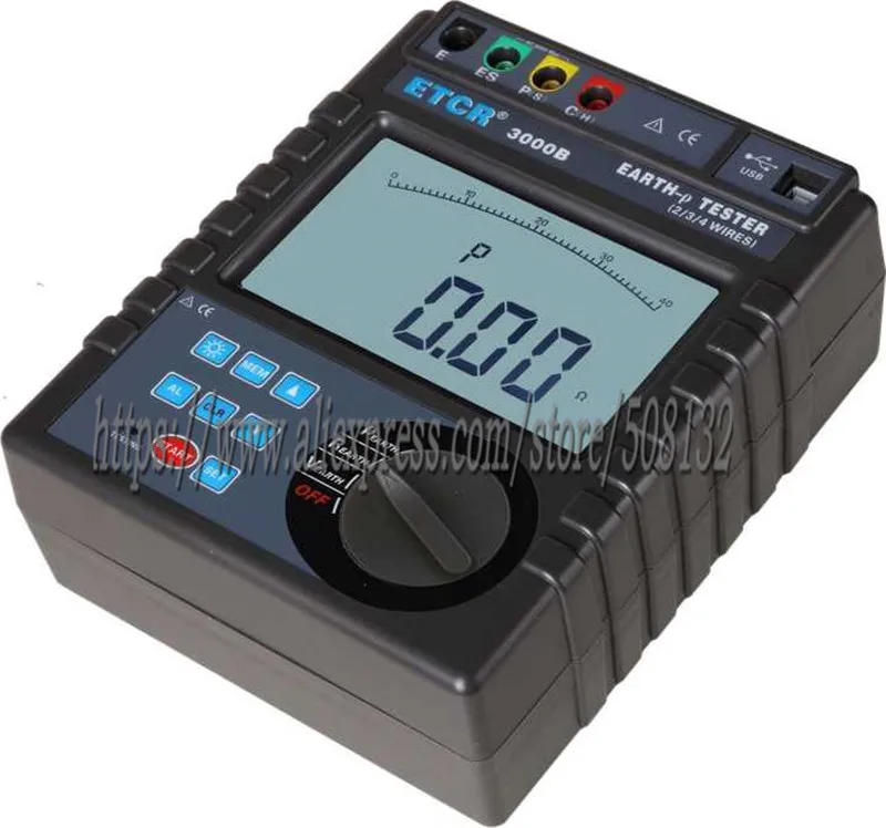 Тестер сопротивления почвы ETCR3000B|soil resistivity tester|resistance testerearth resistance |