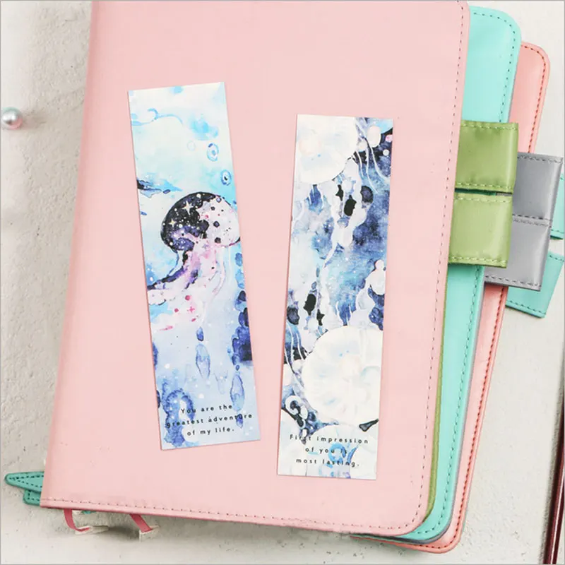 30 шт./кор. креативные морские животные Мультяшные закладки escolar бумага Bookmarks kawaii