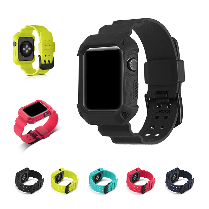 URVOI ремешок для apple watch series 2 1 полный Чехол Ремешок iWatch PC летний красочный