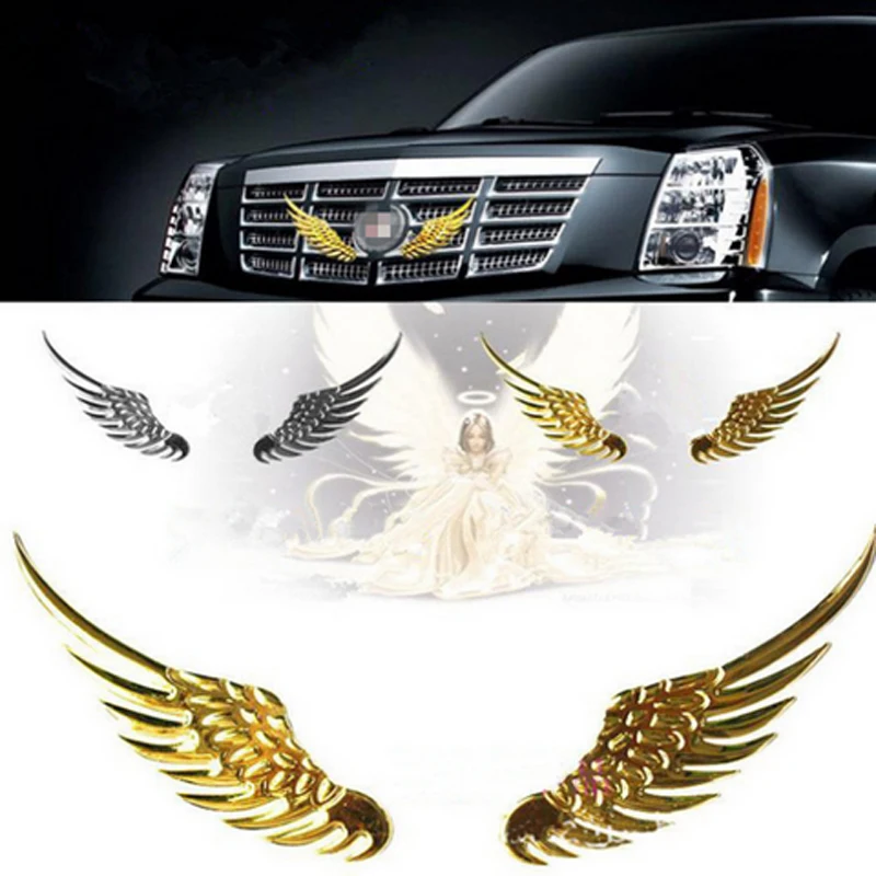 Автомобильный Стайлинг Модные металлические наклейки 3D крылья для Land Rover Porsche Jeep