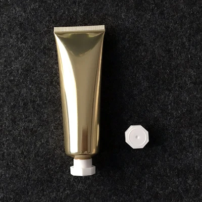 gold white 50 мл, 50 шт./лот, серебряный/Золотой пустой шланг для крема для рук, алюминиевая пластиковая трубка, 50 г, превосходный класс, BB крем, мягкий контейнер - Цвет: gold white