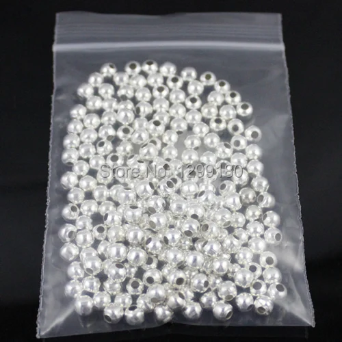 200 шт./лот модные гладкие железные бусины-разделители для ювелирных изделий