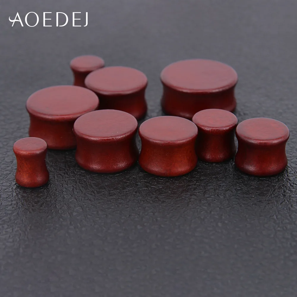 AOEDEJ 8-25 мм коричневые деревянные ювелирные пробки украшения для «тоннелей» вилки и туннели деревянные серьги-Плаги для пирсинга расширители ушные калибра туннель