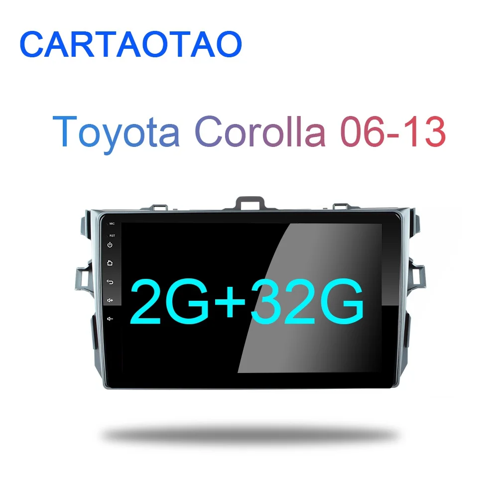 2G-32G 2G+ 32G " 2din Android 8,1 GO автомобильный dvd-плеер для Toyota Corolla E140/150 2006-2013 автомобильный Радио gps навигация wifi плеер - Цвет: 2G-32G