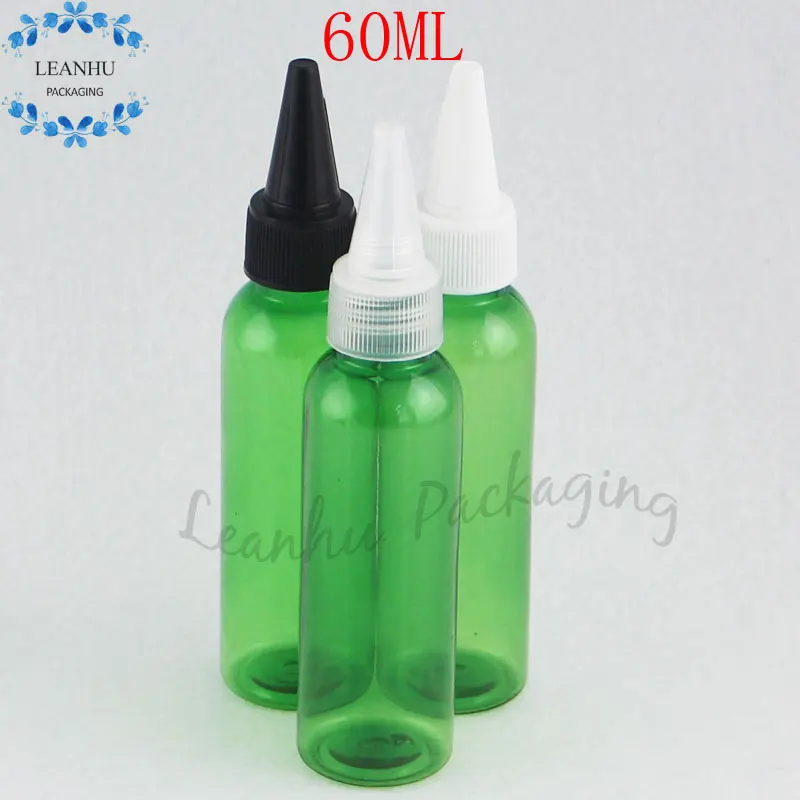 Зеленый пластиковый флакон для электронного джема 60 мл крема лосьона пустые